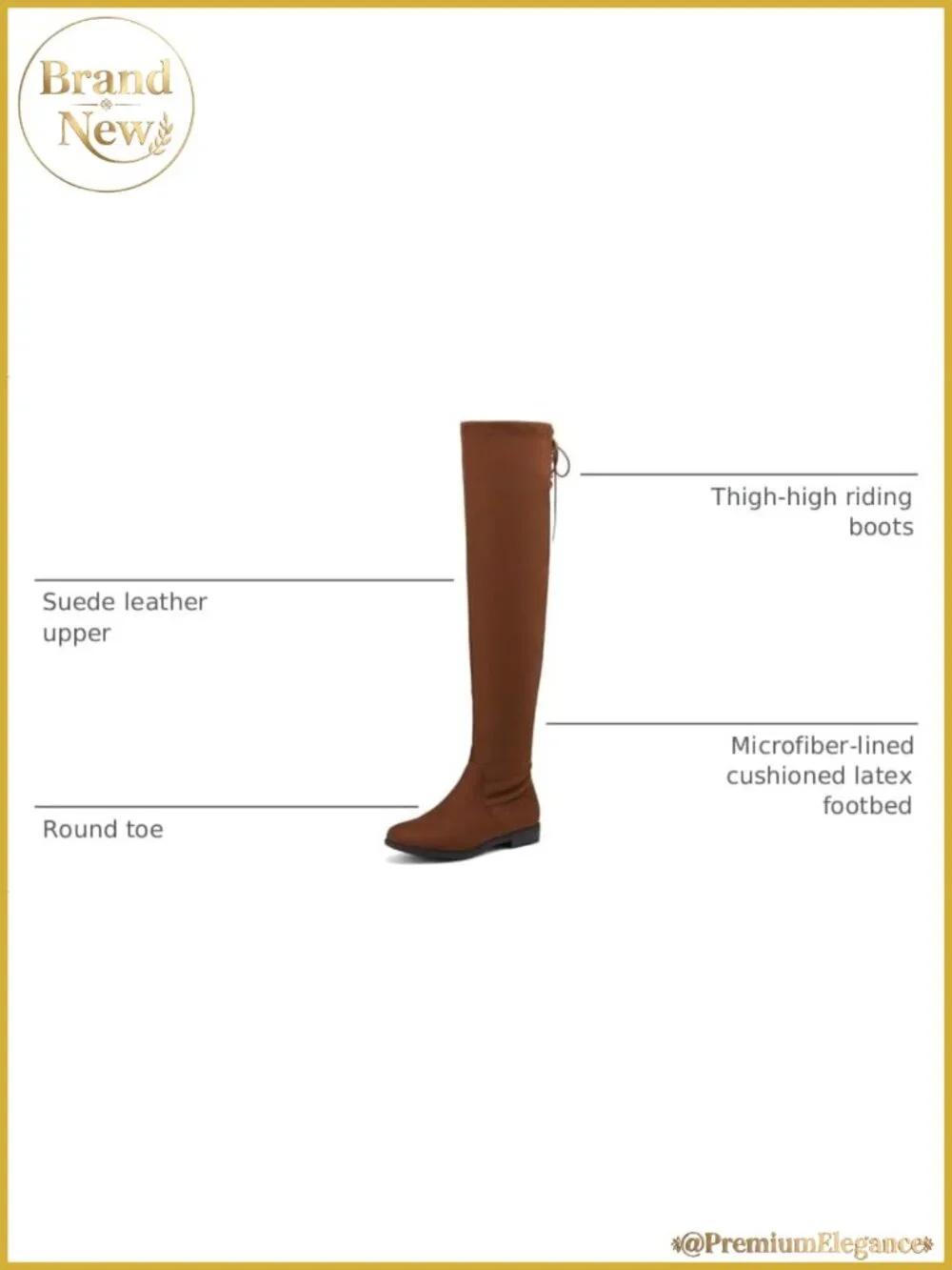 Women's Over the Knee Suede Riding Boots Half Zip Backstrap Lace